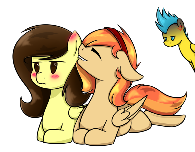 Size: 1024x799 | Tagged: safe, artist:whitehershey, derpibooru import, oc, oc:carrot spring, oc:white hershey, unofficial characters only, pony, female, mare