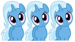 Size: 968x550 | Tagged: safe, derpibooru import, trixie, pony, unicorn, cute, diatrixes, female, mare, multeity, simple background, triality, trixie army, white background