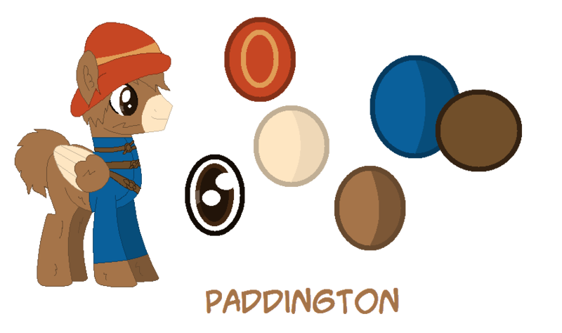 Size: 884x524 | Tagged: artist:mixelfangirl100, derpibooru import, paddington bear, ponified, reference sheet, safe, solo