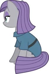 Size: 1116x1686 | Tagged: safe, artist:burdo49, derpibooru import, maud pie, the gift of the maud pie, lidded eyes, side view, simple background, sitting, solo, svg, .svg available, transparent background, vector