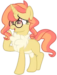 Size: 733x969 | Tagged: safe, artist:lnspira, derpibooru import, oc, unofficial characters only, pony, unicorn, base used, chest fluff, female, glasses, mare, simple background, solo, transparent background