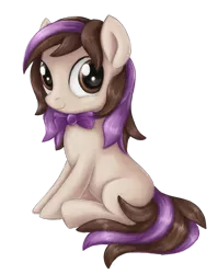 Size: 1144x1434 | Tagged: safe, artist:thebowtieone, derpibooru import, oc, oc:bowtie, unofficial characters only, earth pony, pony, blank flank, bowtie, female, filly, simple background, sitting, solo, transparent background, younger