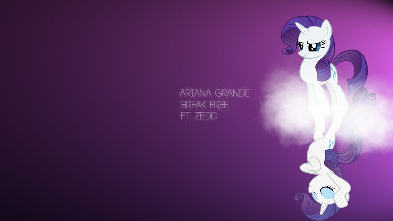 Size: 1920x1080 | Tagged: safe, artist:penguinsn1fan, derpibooru import, edit, rarity, pony, ariana grande, bipedal, cloud, cover, eyes closed, parody, solo, wallpaper, wallpaper edit, zedd