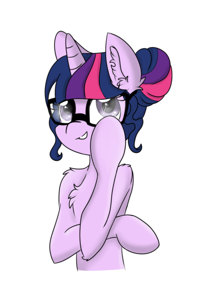 Size: 2456x3484 | Tagged: artist:meowmavi, chest fluff, derpibooru import, ear fluff, equestria girls ponified, grin, ponified, safe, sci-twi, shoulder fluff, simple background, smiling, solo, transparent background, twilight sparkle