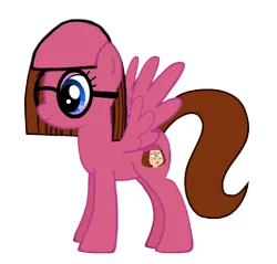 Size: 429x410 | Tagged: safe, derpibooru import, oc, oc:cancer, ponified, pegasus, pony, pony creator, beanie, crossover, family guy, female, glasses, hat, meg griffin, simple background, solo, transparent background
