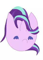 Size: 421x582 | Tagged: artist:violaconcert, bust, derpibooru import, portrait, sad, safe, simple background, solo, starlight glimmer, white background