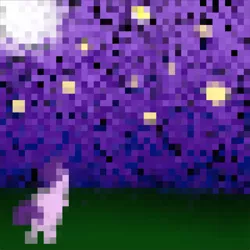 Size: 1400x1400 | Tagged: artist:direct current, derpibooru import, moon, night, night sky, pixel art, safe, solo, starlight glimmer, stars