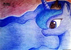 Size: 2827x2000 | Tagged: artist:ponystarpony, bust, derpibooru import, portrait, princess luna, safe, solo, traditional art