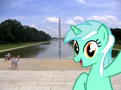 Size: 1575x1167 | Tagged: artist needed, derpibooru import, human, irl, irl human, lyra heartstrings, photo, ponies in real life, safe, solo, washington monument