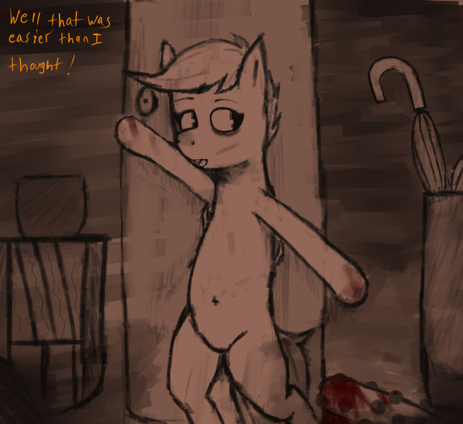 Size: 1200x1100 | Tagged: artist:crook3dsmile, ask-scootaloothesadist, blood, derpibooru import, dialogue, scootaloo, semi-grimdark, solo, tumblr