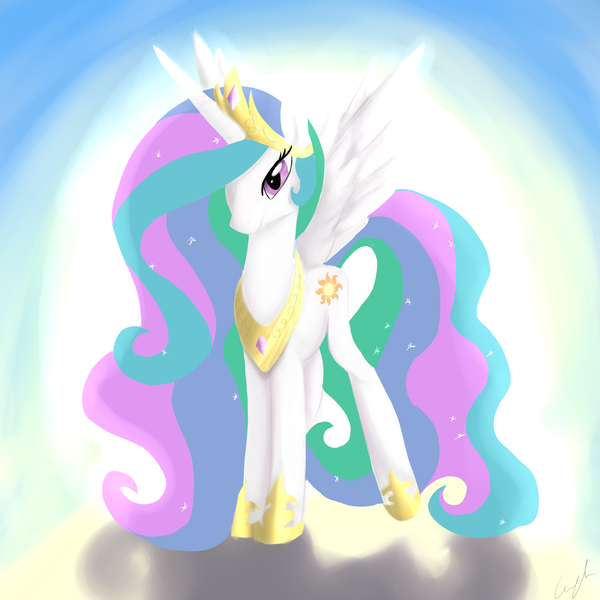 Size: 5000x5000 | Tagged: safe, artist:matimus91, derpibooru import, princess celestia, alicorn, pony, absurd resolution, female, mare, smiling, solo