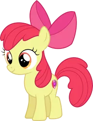 Size: 6001x7823 | Tagged: safe, artist:deratrox, derpibooru import, apple bloom, earth pony, pony, on your marks, .svg available, absurd resolution, adorabloom, bow, cute, cutie mark, female, filly, hair bow, mare, simple background, solo, the cmc's cutie marks, transparent background, vector