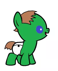 Size: 465x572 | Tagged: artist needed, safe, derpibooru import, oc, oc:ian, unofficial characters only, earth pony, pony, baby, baby pony, base used, blue eyes, colt, diaper, looking up, male, ms paint, open mouth, simple background, smiling, solo, white background, younger