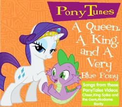 Size: 764x668 | Tagged: cd, derpibooru import, parody, rarity, safe, spike, veggietales, veggietunes