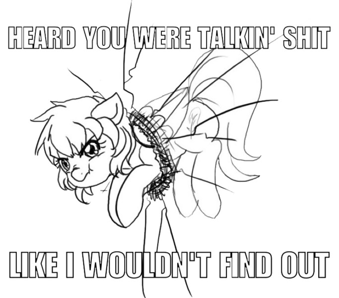 Size: 750x659 | Tagged: safe, derpibooru import, oc, ponified, unofficial characters only, pegasus, pony, heard you were talking shit, image macro, looking at you, meme, scrunchy face, solo