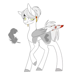 Size: 1024x1080 | Tagged: safe, artist:ohhoneybee, derpibooru import, oc, oc:featherin night, unofficial characters only, pegasus, pony, female, mare, simple background, solo, transparent background