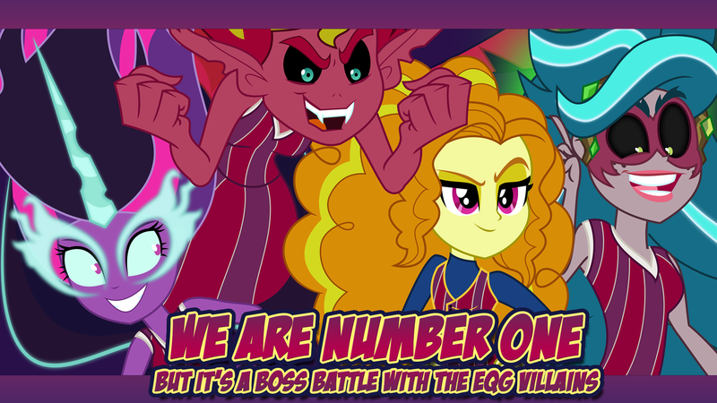 Size: 1920x1080 | Tagged: safe, artist:dashiemlpfim, artist:orin331, derpibooru import, adagio dazzle, gaea everfree, gloriosa daisy, sci-twi, sunset shimmer, twilight sparkle, equestria girls, friendship games, legend of everfree, rainbow rocks, clothes, crossover, equestria's monster girls, lazytown, midnight sparkle, robbie rotten, sunset satan, vector, we are number one