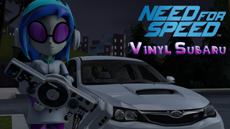 Size: 1280x720 | Tagged: safe, artist:fikran0582, artist:laptosic, derpibooru import, carrot top, golden harvest, vinyl scratch, equestria girls, 3d, car, dubstep gun, need for speed, saints row iv, source filmmaker, subaru, subaru impreza