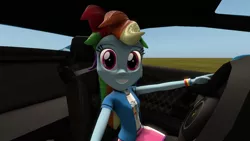 Size: 1280x720 | Tagged: safe, artist:fikran0582, artist:laptosic, derpibooru import, rainbow dash, equestria girls, 3d, car, driving, lamborghini gallardo, selfie