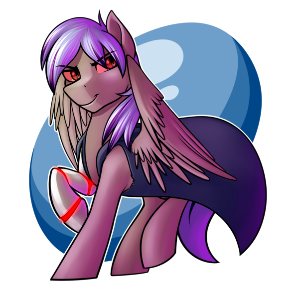 Size: 4000x4000 | Tagged: safe, artist:rubywave32, derpibooru import, oc, oc:cold warrior, unofficial characters only, pegasus, pony, absurd resolution, amputee, cloak, clothes, female, mare, prosthetic limb, prosthetics, solo