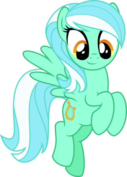 Size: 4000x5579 | Tagged: safe, artist:orin331, derpibooru import, lyra heartstrings, pegasus, pony, dancerverse, absurd resolution, alternate hairstyle, alternate universe, cutie mark, female, flying, flyra, looking at you, mare, race swap, simple background, smiling, solo, spread wings, transparent background, vector