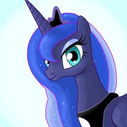 Size: 1560x1560 | Tagged: safe, artist:hageicons, derpibooru import, princess luna, alicorn, pony, bust, cute, looking at you, portrait, solo