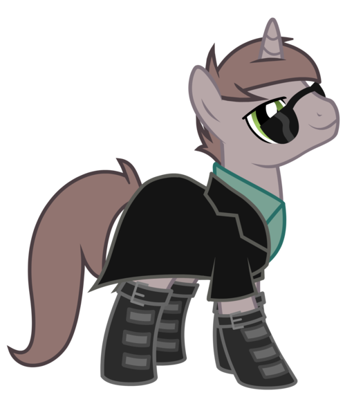 Size: 3038x3472 | Tagged: safe, artist:age3rcm, derpibooru import, oc, oc:order compulsive, unofficial characters only, pony, unicorn, clothes, show accurate, simple background, solo, sunglasses, transparent background, vector