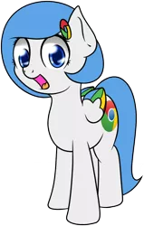 Size: 794x1247 | Tagged: 2017 community collab, artist:10art1, browser ponies, cute, derpibooru community collaboration, derpibooru import, looking at you, oc, oc:google chrome, open mouth, safe, simple background, solo, transparent background, unofficial characters only