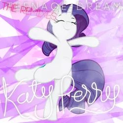 Size: 800x800 | Tagged: album, album cover, artist:joey darkmeat, artist:penguinsn1fan, artist:tim015, cover, dancing, derpibooru import, katy perry, parody, rarity, safe, solo, song reference, teenage dream