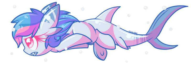 Size: 3949x1500 | Tagged: artist:starlightlore, derpibooru import, oc, oc:shark bait, original species, safe, shark pony, solo, unofficial characters only