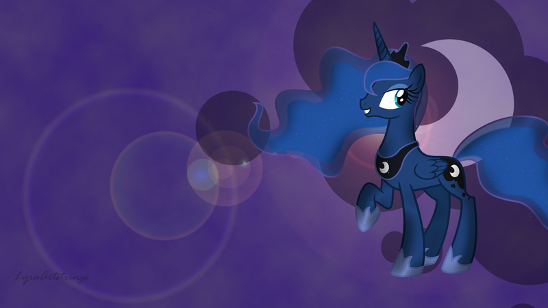 Size: 1920x1080 | Tagged: safe, artist:looseknot, artist:lyraartstrings, artist:shadowstars42, derpibooru import, princess luna, alicorn, pony, cutie mark, female, lens flare, mare, raised hoof, shadow, solo, vector, wallpaper