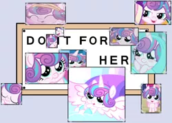 Size: 680x486 | Tagged: cute, derpibooru import, do it for her, edit, editor:mrdoctorderpy, flurrybetes, meme, princess flurry heart, safe, the simpsons