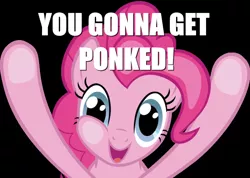 Size: 1059x755 | Tagged: derpibooru import, fourth wall, fourth wall pose, happy, image macro, looking at you, meme, pinkie pie, ponk, safe, smiling, solo