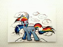 Size: 4128x3096 | Tagged: absurd resolution, artist:mrpenceaul, backwards cutie mark, derpibooru import, rainbow dash, safe, solo, traditional art