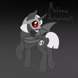 Size: 2500x2500 | Tagged: safe, artist:glacierfrostclaw, derpibooru import, oc, oc:morana aeronwen, unofficial characters only, alicorn, bat pony, bat pony alicorn, apocalypse pony, death, mask, red eyes, skull, slit eyes, solo