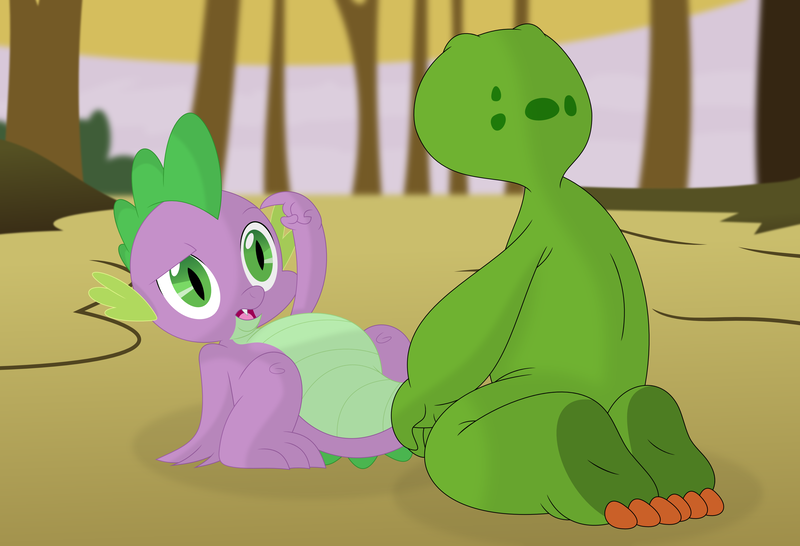 Size: 3559x2430 | Tagged: artist:porygon2z, crossover, derpibooru import, franklin the turtle, safe, spike