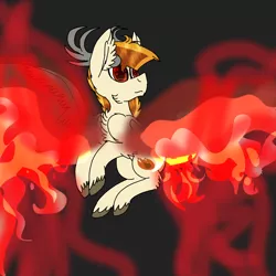 Size: 2000x2000 | Tagged: safe, artist:brokensilence, derpibooru import, oc, oc:inferno burst, unofficial characters only, pony, antlers, cute, fiery wings, fire, male, stallion