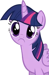 Size: 9078x13788 | Tagged: safe, artist:cyanlightning, derpibooru import, twilight sparkle, twilight sparkle (alicorn), alicorn, pony, pinkie pride, .svg available, :c, absurd resolution, cute, female, folded wings, inverted mouth, looking at you, mare, sad, simple background, solo, transparent background, twiabetes, vector