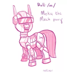 Size: 797x856 | Tagged: artist:mcponyponypony, derpibooru import, /m/, mech, mecha, oc, oc:meku, safe, solo, unofficial characters only