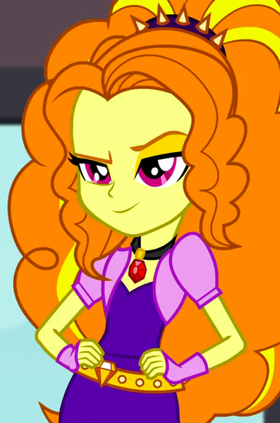 Size: 430x650 | Tagged: safe, derpibooru import, screencap, adagio dazzle, equestria girls, rainbow rocks, cropped, female, gem, grin, siren gem, smiling, solo