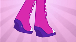 Size: 600x337 | Tagged: safe, derpibooru import, twilight sparkle, equestria girls, animated, boots, breasts, cute, fall formal outfits, female, gif, high heel boots, solo, sparkles, twiabetes, twilight ball dress