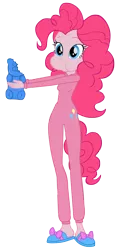 Size: 2085x4363 | Tagged: safe, artist:invisibleink, derpibooru import, pinkie pie, equestria girls, absurd resolution, clothes, eating, gummy bear, pajamas, ponytail, simple background, slippers, solo, transparent background, vector