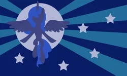 Size: 2000x1200 | Tagged: artist:recordmelodie, blue, derpibooru import, flag, new lunar underground, princess luna, safe, solo, underground