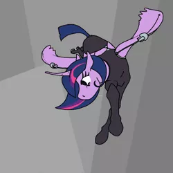 Size: 500x500 | Tagged: safe, artist:autumnbramble, derpibooru import, twilight sparkle, twilight sparkle (alicorn), ponified, alicorn, pony, aeon flux, aeon twilight sparkle flux, alternate hairstyle, solo, stealth suit