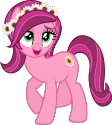 Size: 5344x6000 | Tagged: safe, artist:slb94, derpibooru import, gloriosa daisy, ponified, earth pony, pony, equestria girls, legend of everfree, absurd resolution, equestria girls ponified, female, floral head wreath, flower, freckles, lidded eyes, mare, simple background, solo, transparent background, vector