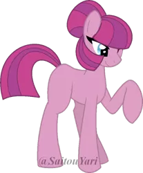 Size: 600x724 | Tagged: safe, artist:t-aroutachiikun, derpibooru import, oc, oc:fizzle berrie, unofficial characters only, earth pony, pony, female, mare, raised hoof, simple background, solo, transparent background