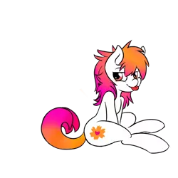Size: 800x800 | Tagged: safe, artist:spottyfreak, derpibooru import, oc, unofficial characters only, earth pony, pony, female, mare, simple background, sitting, solo, tongue out, transparent background