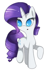Size: 1006x1464 | Tagged: artist:flamevulture17, derpibooru import, raised hoof, rarity, safe, simple background, solo, transparent background