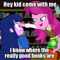 Size: 480x480 | Tagged: suggestive, derpibooru import, edit, edited screencap, screencap, cheerilee, twilight sparkle, equestria girls, cheerilight, cropped, female, image macro, lesbian, meme, shipping