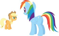 Size: 3593x2202 | Tagged: applejack, artist:porygon2z, derpibooru import, plot, rainbow dash, safe, simple background, the ticket master, transparent background, vector